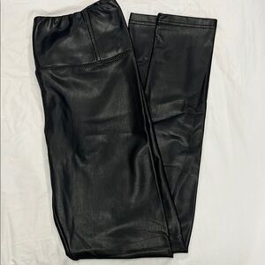 Black 7 For All Mankind faux leather leggings size S